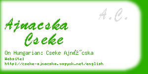 ajnacska cseke business card